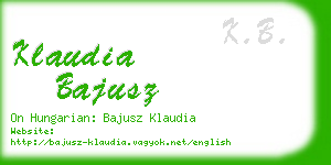 klaudia bajusz business card